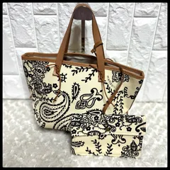 manipuri マニプリ キャンバス トートバッグ バンダナ柄 ペイズリー（ポーチ付き）のサムネイル