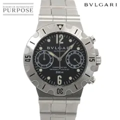 ブルガリ BVLGARI ディアゴノ スクーバ クロノグラフ SCB38S メンズ 腕時計 ブラック 自動巻き ウォッチ Diagono 90332089のサムネイル