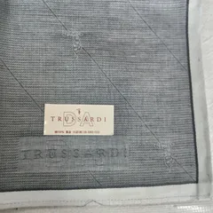 TRUSSARDI ハンカチーフ 総柄 グレー メンズ ビジネス カジュアル 紳士 フォーマル 小物【オ306】のサムネイル