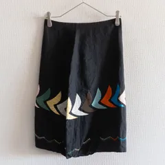 【美品】mina perhonen【bird リネン スカート】 ミナペルホネン 麻 バード 26010364のサムネイル