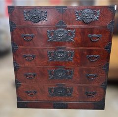 伝統工芸士 中村悟 作】紀州箪笥 金具箪笥 伝統的工芸品 デザイナー