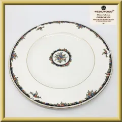 WEDGWOOD ウェッジウッド 廃盤品 OSBORNE オズボーン 黒壷印 プレート ディナープレート ミート皿 大皿 ブランド 洋食器 食器 英国製 陶磁器 直径27㎝のサムネイル