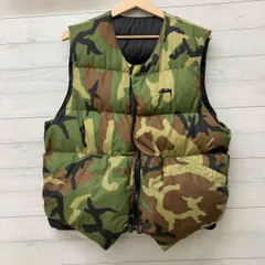 STUSSY × CRESCENT DOWN WORKS ダウンベスト リバーシブル USA製 ブラック アーミー 迷彩 Mサイズのサムネイル