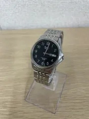 %【不動品】マルマン 時計 MW129 maruman Baltic メンズ 腕時計 クォーツ 10ATM 防水 カレンダー 日付 曜日表示 黒文字盤 メタルブレス ビジネス カジュアル 普段使い ガラス部分小傷たくさんあり【時計1】【0.5】のサムネイル