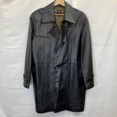 HUGOBOSS レザーカーコート 羊革 ラムレザー ブラック XL~ 黒 本革