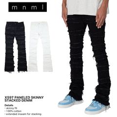 mnml フリンジ　パンツ　スキニー　ブラック　ダメージ　29 mnml ダメージ加工 スキニーパンツ ブラック 30インチ - メルカリ