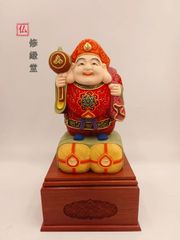 修縁堂】仏教美術 精密彫刻 仏像 手彫り 仏師で仕上げ品 三面大黒天 