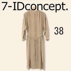 7-IDconcept. セブンアイディコンセプト トップス シャツ ワンピース ２ウェイ ボタン 長袖 ロング レディース ベージュ 38のサムネイル