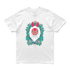 26SS 신작 해외판 공식 공식 스튜디오 지브리 영화 PRINCESS MONONOKE 모노노케 공주 선 가면 면 코다마 T셔츠 맨즈 XL BA4838
