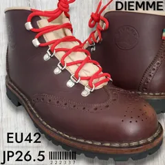 DIEMMEディエッメ■美品 2010年 イタリア製 ウィングチップ マウンテンブーツ EU42 JP26.5 ダークブラウン 本革 レザー トレッキング 登山靴 BEAMS取扱い Vibram ビブラム 定価39600のサムネイル