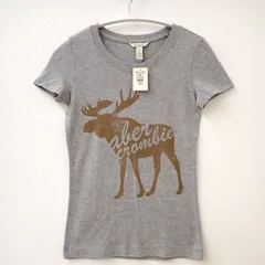 古着　新品タグ付　キッズ　ガールズ　半袖Tシャツ　グレー系　灰色　ガールズMサイズ　アバクロンビー　Abercrombieのサムネイル