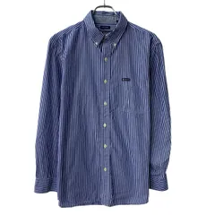 CHAPS 長袖 ストライプシャツ M ブルー ホワイト チャップス ボタンダウン ストライプ柄 長袖シャツ 春物 a806-7046のサムネイル