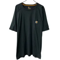 Carhartt 半袖 ロゴTシャツ 4XL ブラック カーハート プルオーバー クルーネック 胸ポケット ロゴ刺繍 ラグラン カットソー 夏物 a806-7062のサムネイル