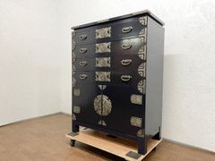 H17C20 駿河民芸 縦長箪笥 7段チェスト 欅材 - メルカリ