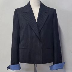 RUIRUE BUTIQUE ダブルブレストジャケット ピンストライプ ネイビー