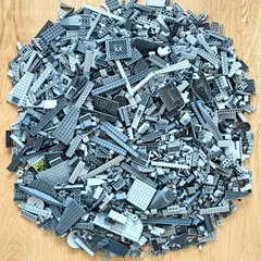レゴ 正規品 中古 まとめ売り 約4kg ライトグレー  ダークグレー 大量 レゴブロック【管理番号：4150】のサムネイル