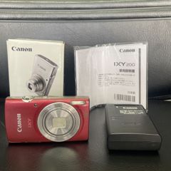 Canon IXY 200 レッド デジタルカメラ 本体【3脚、写真用紙付き