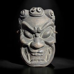 赤鬼 木彫り面 伝統工芸品 - メルカリ
