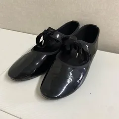 CROWN クラウン リボン パテント ジャズシューズ ブラックのサムネイル