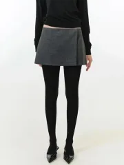 Grove mercy wrap skirt チャコールのサムネイル