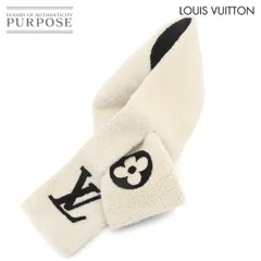 新品同様 ルイ ヴィトン LOUIS VUITTON エシャルプ シアリング マフラー ホワイト ブラック M77054 Winter Scarf 90318915のサムネイル