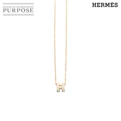 未使用 展示品 エルメス HERMES ミニ ポップアッシュ H ネックレス ホワイト ゴールド アクセサリー Pop H Necklace 90328440のサムネイル