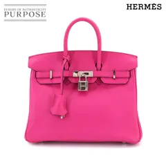 新品同様 エルメス HERMES バーキン25 スイフト ローズショッキング ハンド バッグ Z刻印 シルバー 金具 Birkin 90330140のサムネイル