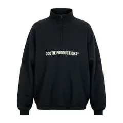 52f29 COOTIE PRODUCTIONS クーティー 21aw Poyester Twill Half Zip L/S Tee ツイルハーフジップ プルオーバー サイズL ブラック ポリエステル100％ メンズ 紳士服o07tのサムネイル