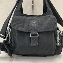 5196　Kipling キプリング 2way　ショルダーバッグ　ハンドバッグ　ブラック　黒　レディース　軽量　小さめ　ミニ　ポケット多数　チャーム付き　モンキー　ゴリラのサムネイル