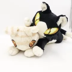 わちふぃーるど  猫のダヤン ぬいぐるみ 中古品 寝そべり クタクタ 池田あきこ Wachifieldのサムネイル