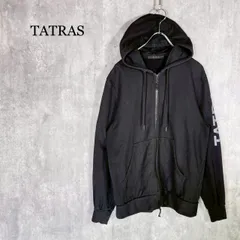 『TATRAS』タトラス(M)KAWARA ラメロゴプリント ジップアップパーカーのサムネイル