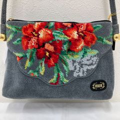 5254 FEILER フェイラー ショルダーバッグ グレー 花柄 小さめ ミニ