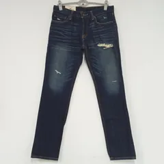 【タグ付き未使用】Hollister スキニー ダメージデニム W32 L30 インディゴ AFM6-18のサムネイル