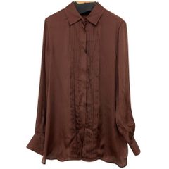 Loro Piana ロロピアーナ シルク100% ノーカラー ブラウス 42 - メルカリ