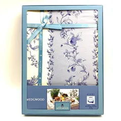 【未使用保管品】WEDGWOOD ウェッジウッド テーブルクロス 130×170 ブループラム 撥水加工 ※簡易梱包発送のサムネイル