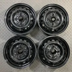希少な黒色！ ホンダ アクティ 純正スチールホイール 12×3.5J+40 PCD100/4H   鉄ホイール 4本 【1615W】のサムネイル