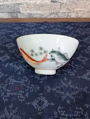ご飯茶碗　鯉の絵　子供用　昭和レトロのサムネイル