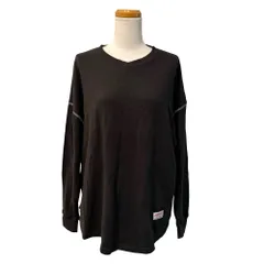 ロデオクラウンズ Rodeo Crowns シャツ  Vネック ロゴワッペン ロングスリーブ Tシャツ FREE チャコールグレー /EH■ECF005のサムネイル