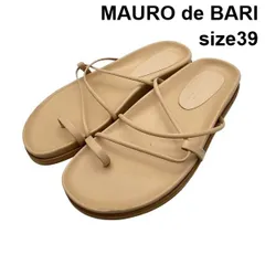 マウロディバリ MAURO de BARI トングサンダル 靴 シューズ フラット ベージュ 39 約25.5cm～26cm レディース 6V702のサムネイル