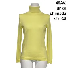 ◆ フォーティーナインアベニュージュンコシマダ 49AV. タートルネックセーター ニット 長袖 黄色 毛100％ 38 M 9号 レディース S6H164のサムネイル