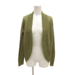 アルチザン ARTISAN カーディガン 9 緑 グリーン 無地 ショールカラー 長袖 絹 シルク /IL ■ECF006のサムネイル