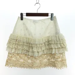 RED VALENTINO レッドヴァレンティノ レースティアードスカート サイズ:40 花柄/刺繍/シルク使用    ホワイト レディース / 240001208054のサムネイル