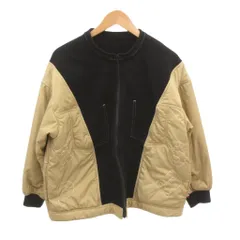パーソンズ PERSON'S 美品 キルティングブルゾン ジャケット LL 黒 ブラック ベージュ ジップアップ /IL ■ECF006のサムネイル