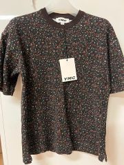 最安値CRANK SEOUL 花柄リブ半袖Tシャツ フラワーヘンリーネックトップ