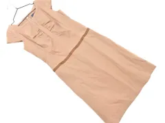 ROPE ロペ キーネック フレンチスリーブ ワンピース size9AT/茶 ■◆ レディースのサムネイル