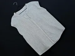OPAQUE CLIP オペークドットクリップ ストライプ ブラウス シャツ sizeL/白ｘ黒 ■◆ レディースのサムネイル