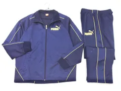 PUMA プーマ ロゴ ストライプ ジャージ上下 セットアップ sizeL/紺 ◇■ メンズのサムネイル