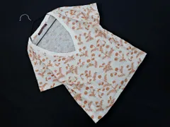 COMPTOIR DES COTONNIERS コントワーデコトニエ Vネック 花柄 半袖 カットソー size7/オフホワイト ■◆ レディースのサムネイル
