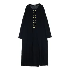 Yohji Yamamoto (ヨウジヤマモト) 19AW 金ボタン ヘンリーネック ロングコート ブラック HC-T66-016のサムネイル
