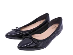 BEAMS ビームス September Moon セプテンバームーン エナメル リボン フラット パンプス size23/黒 ■■ レディースのサムネイル